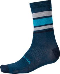 Chaussettes Hiver Endura BaaBaa Stripe Mérinos Myrtille Bleu