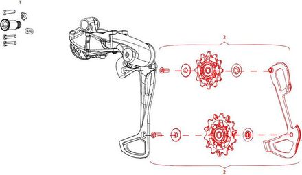 Deragliatore posteriore Sram e gabbia interna GX Eagle