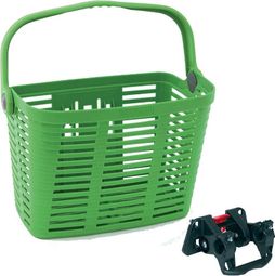 PANIER PLASTIQUE VERT AVEC FIXATION PLAZA 34x18x25.