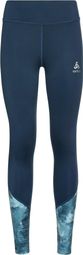 Collant Long Femme Odlo Essential Print Bleu