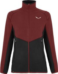 Dames Salewa Paganella Polarlite Fleece Rood/Zwart