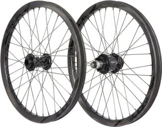 Paire de Roues Carbone Pride Racing Onyx Ultra SS Disc 10mm Wave Black Gloss