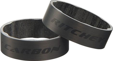 Entretoises de Direction Ritchey 1-1/8'' Carbone (x2) Noir