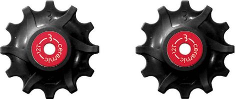 BBB RollerBoys Jockey Wheels Cuscinetto in ceramica Sram Narrow-Wide 12T Nero