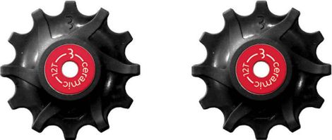 Galets Roulements Céramique BBB RollerBoys 12 Dents Sram Narrow-Wide Noir