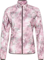 Odlo Women's Essential Light Print Jacket Grey / Pink