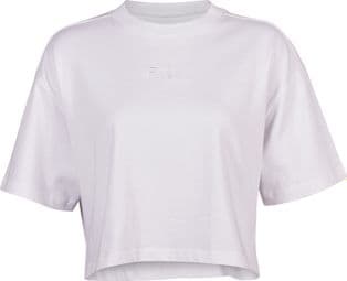T-Shirt Manches Courtes Wordmark Premium Crop Femme Blanc