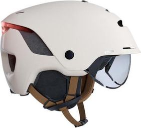 Casque Ville Btwin 900 Led Intégré Beige