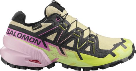Salomon Speedcross 6 GTX Trail Running Shoes Yellow/Pink Women's