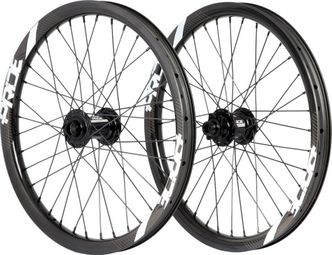 Paire de Roues Carbone Pride Racing Gravity Fusion 20/15mm Noir
