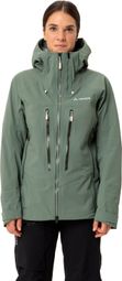 Chaqueta impermeable Vaude Monviso 3L Verde para mujer