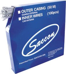 Lot de 100 câbles de frein en acier galvanisé butoir poire Saccon