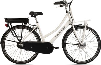 Velo de ville Pedelec Dame Hollandia Carry On 28  Velo Electrique Blanc 250 Watt Li-Ion 36V/13 Ah 3 Vitesses