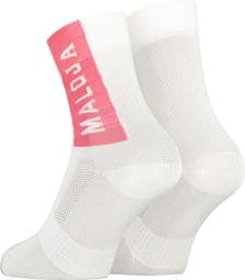 Maloja LanaroM Unisex Socks. White/Pink