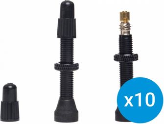 Confezione da 10 Coppia di valvole Neatt Presta Tubeless Nero 44 mm