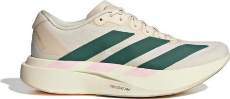 Adidas Adizero Evo SL Woven hardloopschoenen voor dames, wit/groen/roze