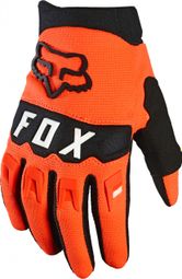 Pair of Kids Long Gloves Fox Dirtpaw Orange