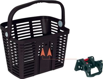 PANIER PLASTIQUE NOIR Avec FIXATION PLAZA 34x18x25.