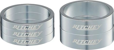 Entretoises Ritchey 29mm | 2x10mm+3x5mm | Argent