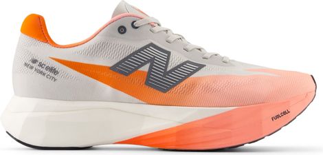New Balance FuelCell SuperComp Elite v5 NYC Marathon Grijs/Roos Hardloopschoenen voor Heren