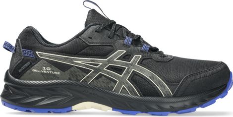 Asics Gel-Venture 10 Waterproof Trail Shoes, Black/Blue, Men's
