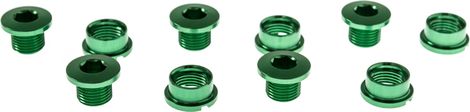 ICE Set of 5 Chainring bolt R-BOLT 6.5 mm Green