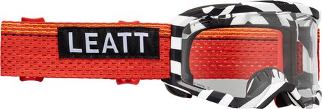 Leatt Velocity 4.0 MTB X-Flow Stripe Goggle Zwart/Wit Clear 83 Vlt