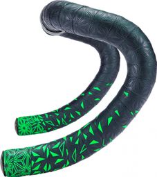 Supacaz Super Sticky Hook Tape Kush Star Fade Neon Green with Stoppers