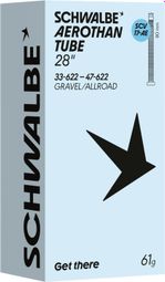 Lichtgewicht binnenband Schwalbe Aerothan Gravel/Allroad met Schwalbe Clik-ventiel SCV17AE 700 mm Presta 80 mm