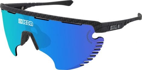 Scicon Sports Aerowing Lamon Lunettes De Soleil De Performance Sportive (Multimirror Bleu Scnpp/Compagnon De Carbone)