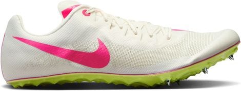 Nike Zoom Ja Fly 4 White Pink Yellow Track & Field Shoes