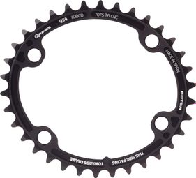 ROTOR ALDHU 3D+ Ovale Kettingring Intern 4x110mm Zwart