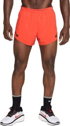 Heren Nike AeroSwift 4in Split Short Rood