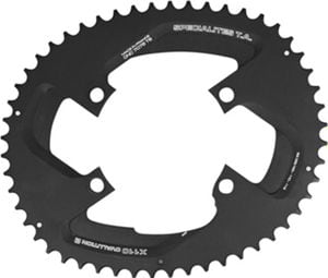 PLATEAU ROUTE 4BRA D.110 POUR SHIMANO ULTEGRA R8000 - 6800 TA X110 OVALUTION2 52DTS EXTERIEUR COMPATIBLE 105  5800-DURA ACE 9000+9100 NOIR 11V.  (PENSER A COMMANDER LE KIT INTRAVIS CORRESPONDANT)