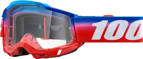 100% Accuri 2 Unity Blue Red Goggle / Clear Lenses