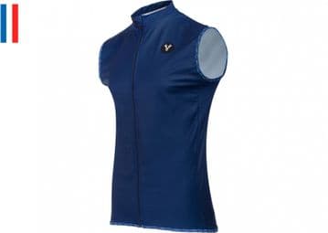 Le Bram Allos Sleeveless Jacket Blue Fitted