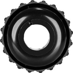 SONNETTE TIMBRE ROTATIVE NOIR SUR CINTRE D.22 HAUTE QUALITE DOME LAITON 53mm