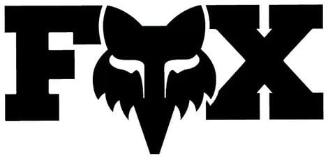 Fox F Head X 7.6 cm Stickers Black