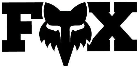 Stickers Fox F Head X 7.6 cm Noir