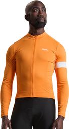 Maglia a maniche lunghe Rapha Core Thermal arancione/bianca da uomo
