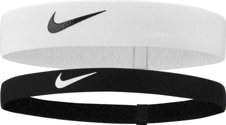 Nike Flex Headbands (x2) White Black