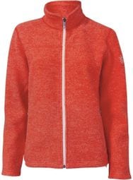 Ivanhoe gilet zippé en laine pour femme Beata Rouge Mandarine-Orange