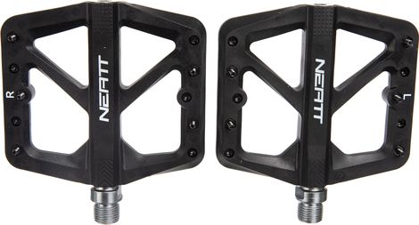 Paar Neatt Composite Flat Pedals 5 Spikes Black