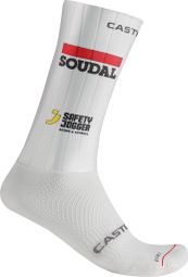 Aerodynamische sokken Castelli Fast Feet 4 Soudal Quickstep Wit