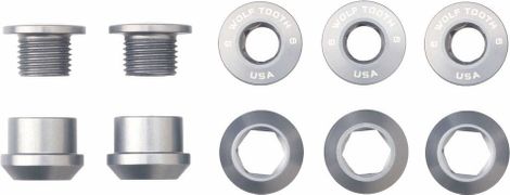 Set of 5 Wolf Tooth Chimney Screws with Silver Nuts