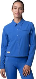 Surchemise été cyclisme gravel femme Emberly-W Blue Bleu