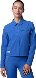 Surchemise été cyclisme gravel femme Emberly-W Blue Bleu
