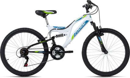 VTT enfant 24  tout suspendu Zodiac blanc-vert TC 38 cm KS Cycling