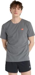 Herenshirt New Balance Race Day Ultra Light Grijs/Rood met korte mouwen