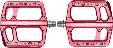 Paar platte pedalen HT Components Raven ANS12 Rood